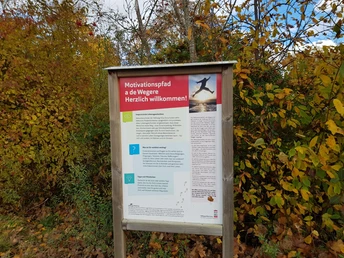 Infotafel zum Motivationspfad