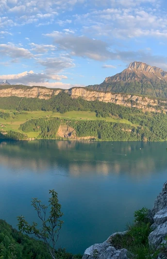 Panorama-Foto vom Klettergebiet Trid aus