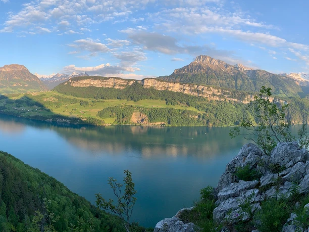 Panorama-Foto vom Klettergebiet Trid aus