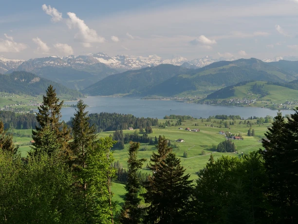 Blick von Etzel-Kulm Richtung Sihlsee