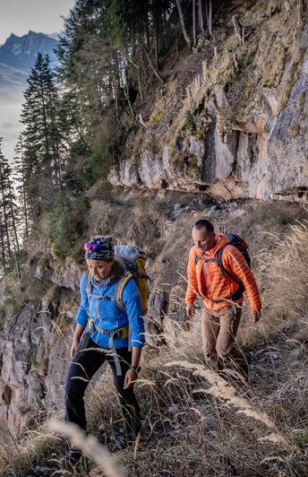 Ausgesetzte Querung in der Rigi Nordlehne