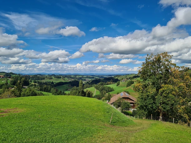 Immer wieder bietet sich eine schöne Sicht gegen den Jura