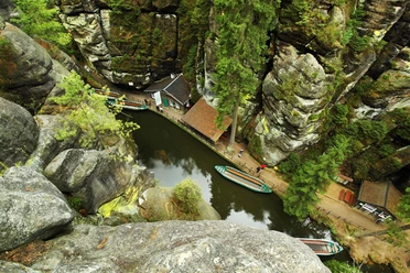 Blick auf die Kirnitzschklamm