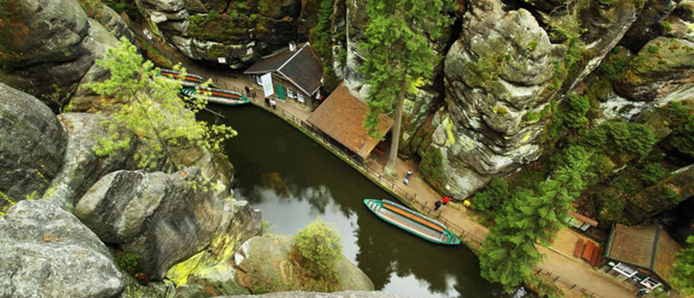Blick auf die Kirnitzschklamm