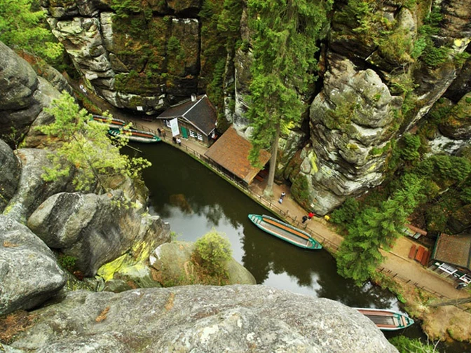 Blick auf die Kirnitzschklamm