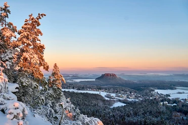 Blick vom Gohrisch zum Lilienstein