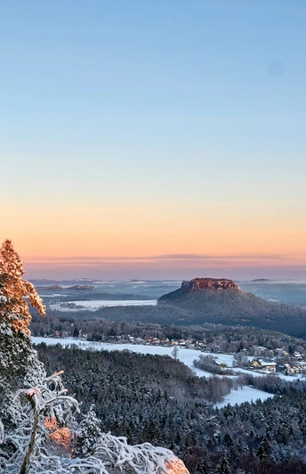 Blick vom Gohrisch zum Lilienstein