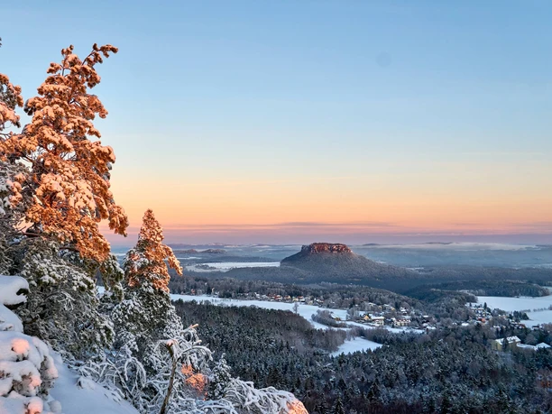 Blick vom Gohrisch zum Lilienstein