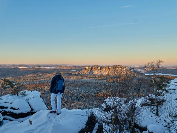 Blick vom Gohrisch zum Pfaffenstein