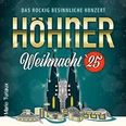 Grafik mit festlichem Weihnachtsthema: Goldener HÖHNER-Schriftzug über beleuchteter Stadtkirche.