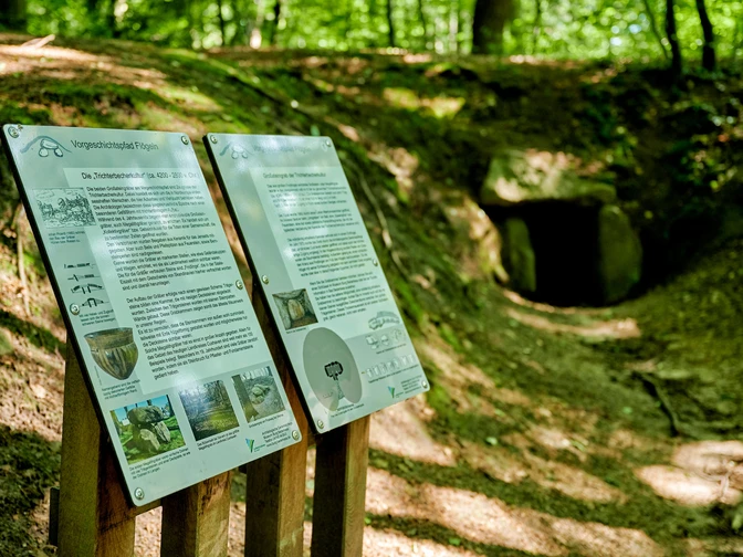 Informationstafeln auf dem Vorgeschichtspfad