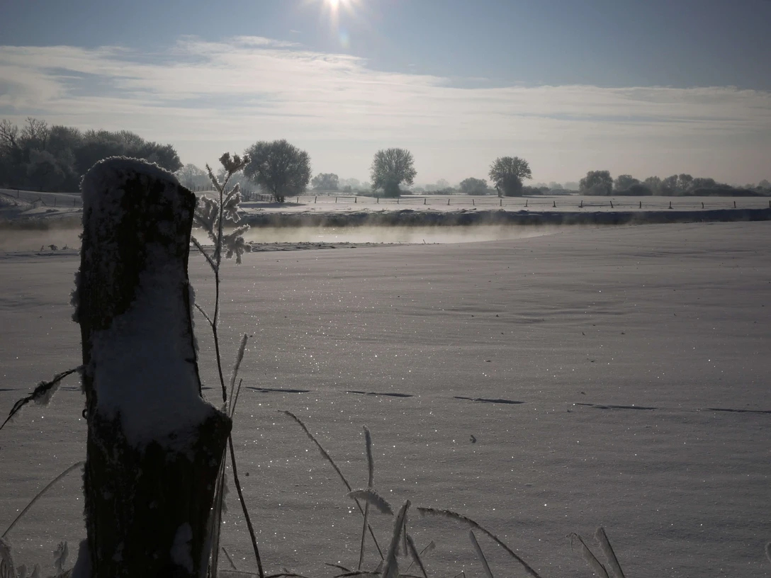 Bordenau Leine im Winter Bordenau Leine im Winter