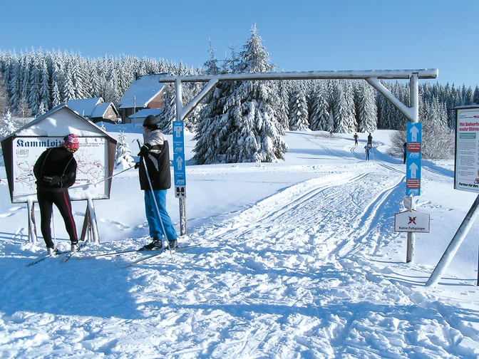 Loipeneinstieg am Parkplatz P 2 in Carlsfeld