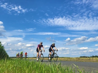 Mit dem Rennrad unterwegs durch Feld und Wiese Mit dem Rennrad unterwegs durch Feld und WieseOn the road through fields and meadows on a racing bikeAt køre gennem marker og enge på en racercykelOp een racefiets door velden en weiden rijden