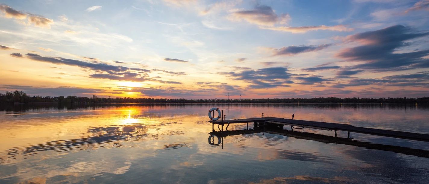 Sonnenuntergang am Kulkwitzer See