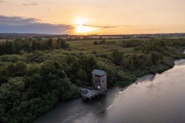 Sonnenuntergang-Winzlar-Ausssichtsturm-Turm-Natur Sonnenuntergang-Winzlar-Ausssichtsturm-Turm-Natur