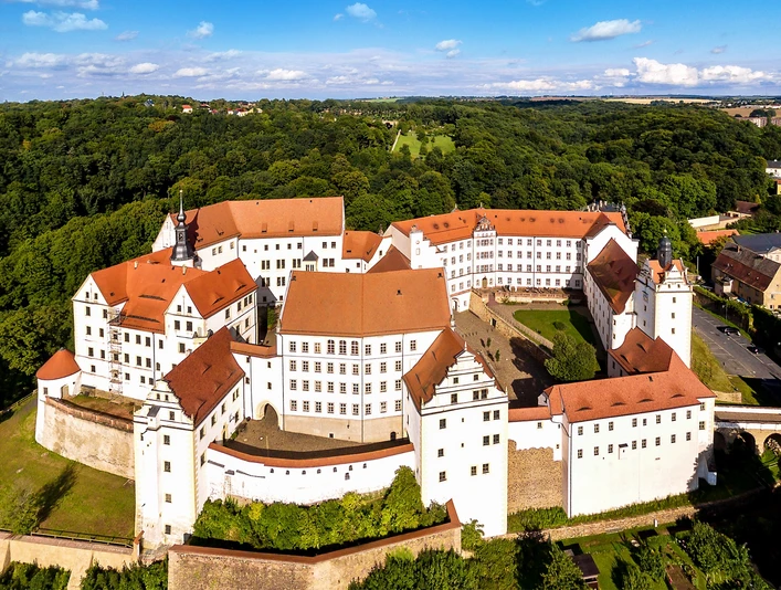 Jugendherberge Colditz - Schloss Colditz von oben