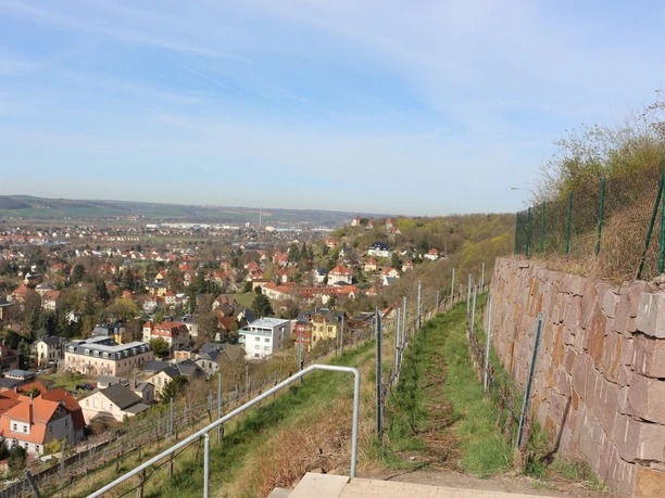 Blick von der Friedensburg in Radebeul Blick von der Friedensburg in Radebeul