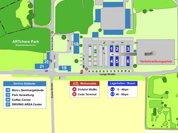 Lageplan Wohnmobilstellplatz im HAMMERSTEIN Park Wesendorf
