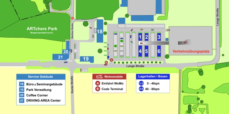 Lageplan Wohnmobilstellplatz im HAMMERSTEIN Park Wesendorf
