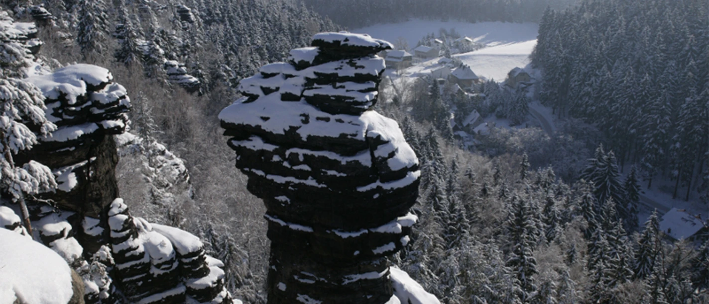 Blick zur Ottomühle im Bielatal
