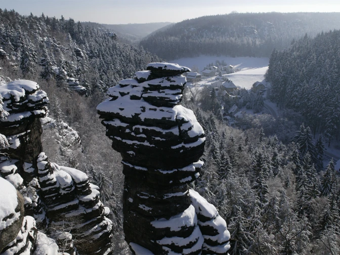 Blick zur Ottomühle im Bielatal