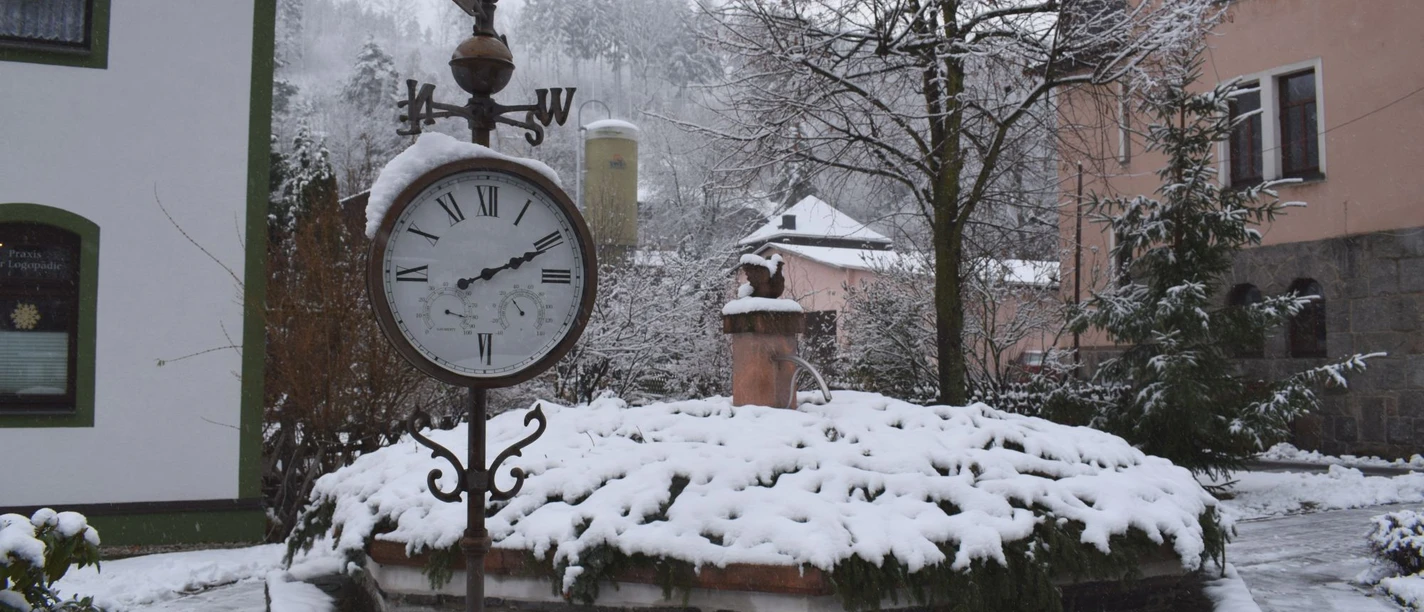 Winter Brunnen Gornsdorf