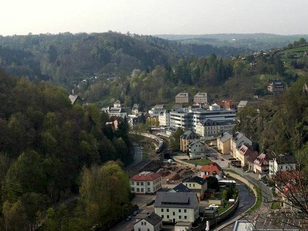 Schöne Aussichten auf die Uhrenstadt Glashütte