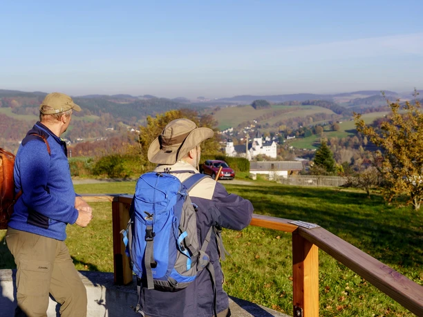 Panoramablick am Aussichtspunkt Becherberg