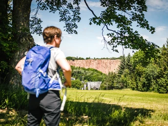 Wandern, Blick auf Pinge