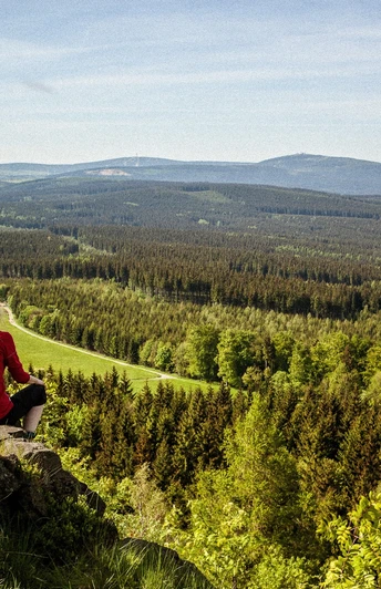 Blick vom Bärenstein auf den Erzgebirgskamm