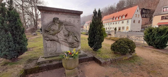 Hochwasserdenkmal an der Sebastian-Kneipp-Straße