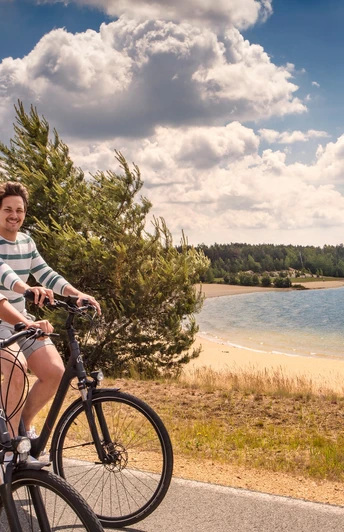 Radfahrer im Lausitzer Seenland