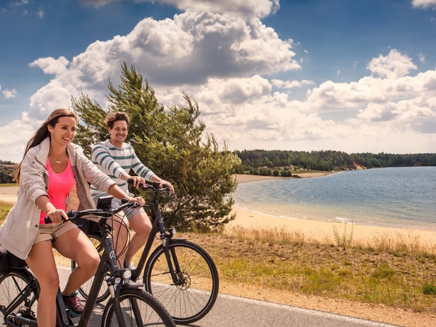 Radfahrer im Lausitzer Seenland
