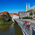 Görlitzer Altstadtbrücke mit Radfahrern