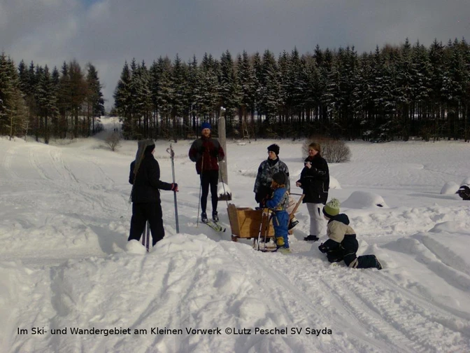Im Saydaer Ski- und Wandergebiet am kleinen Vorwerk