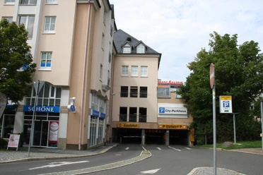 Außenansicht City Parkhaus Plauen