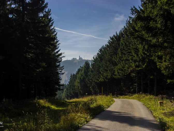 Stümpelweg mit Blick Richtung Fichtelberg