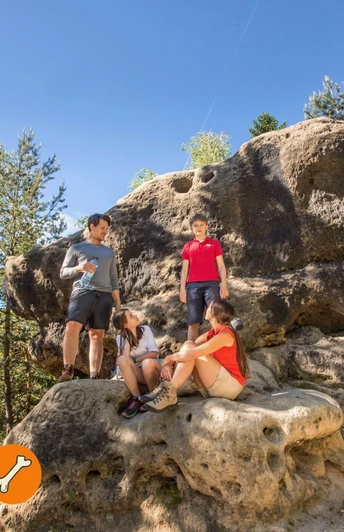Brocki auf der Steinzoo Tour in Jonsdorf