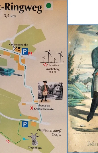 Tafelentwurf: Dietmar Eichhorn, Wegewart Leutersdorf