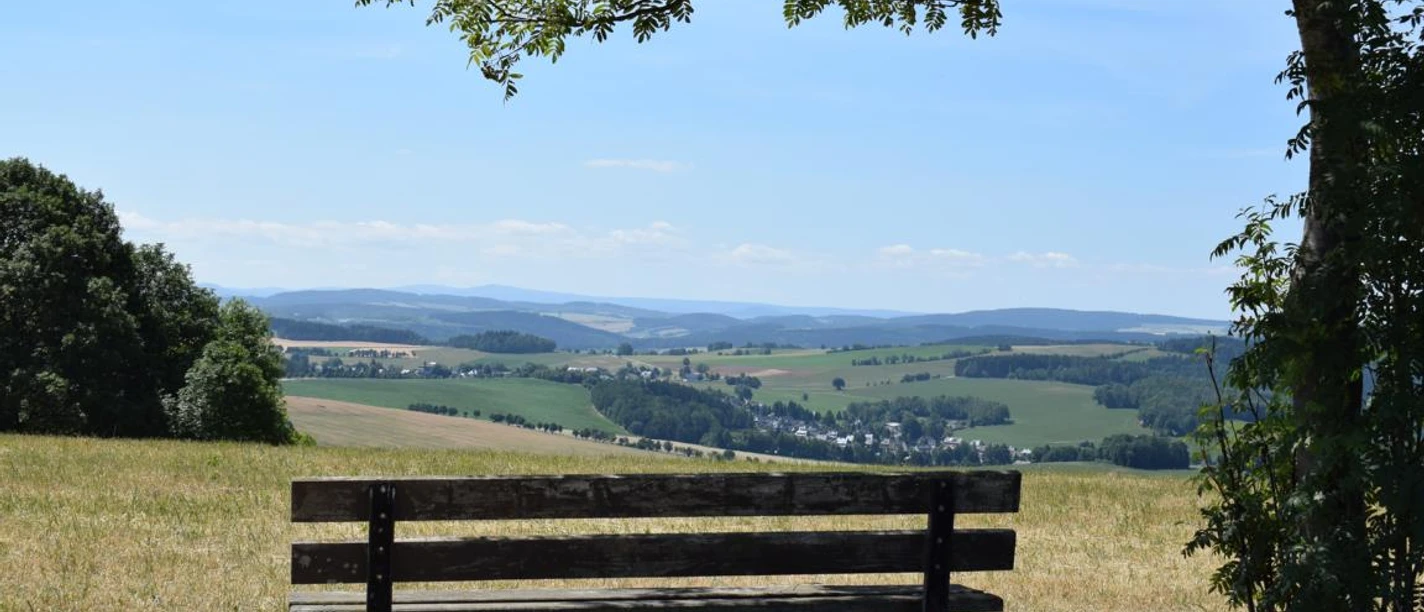 Ausblick auf den Erzgebirgskamm von der Dittersdorfer Höhe