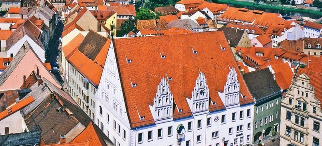 Blick auf das Rathaus von der Frauenkirche