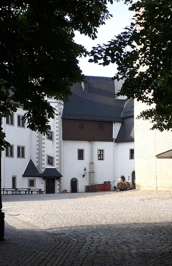 Schloss Wildeck mit Infotafel