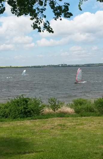 Stausee Bautzen Südufer mit Seglern