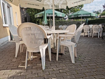 Biergarten des Landgasthofs in Triebel