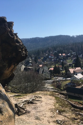 >Aussicht auf Oybin/Hölle