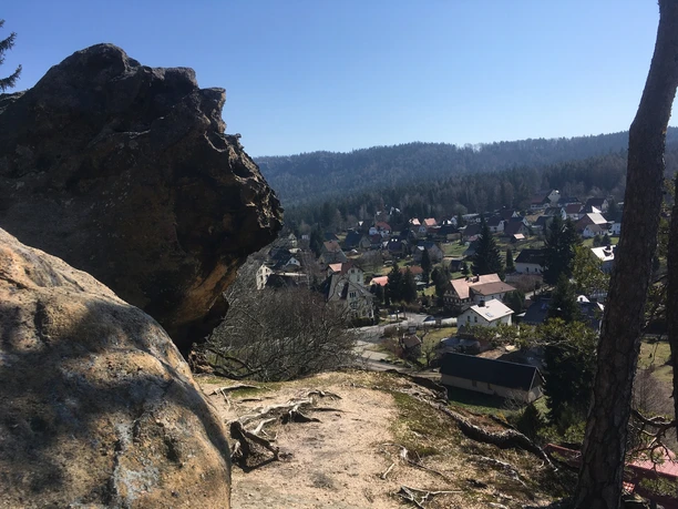 >Aussicht auf Oybin/Hölle