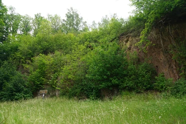 Dreistöckiger Steinbruch bei Bad Köstritz