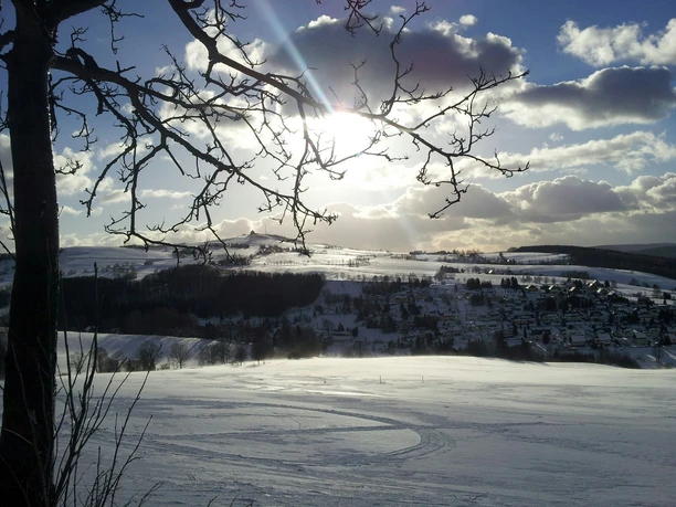 Ausblick auf den Schwartenberg von der Buschecke aus