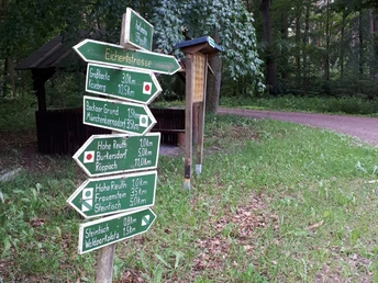 Wegweiser am Kamphaus in der Eichert